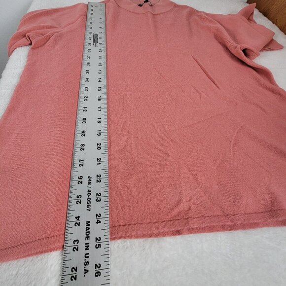 Bonmarche Womens 20/22 Peach Acrylic Supersoft Mock Neck Knit Pullover Sweater - Picture 7 of 7